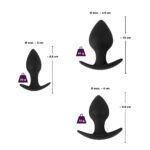 Black Velvet Silicone Three-Piece Anal Training Set for Beginners - Image 5