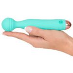 Cuties Silk Touch Rechargeable Mini Vibrator in Green - Ultimate Pleasure on the Go - Image 3