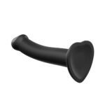 Strap On Me Silicone Dual Density Bendable Dildo - Medium Black for Ultimate Pleasure - Image 2