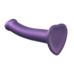 Strap On Me Medium Purple Metallic Shine Dildo - Mono Density Pleasure Toy - Image 2