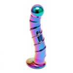 Vibrant Multi-Colored Glass Nikita Dildo for Sensual Pleasure - Image 2