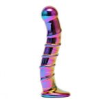 Vibrant Multi-Colored Glass Nikita Dildo for Sensual Pleasure - Image 3