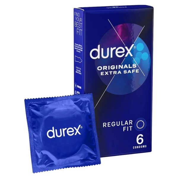 Durex Extra Safe Regular Fit Condoms - 6 Pack for Ultimate Protection