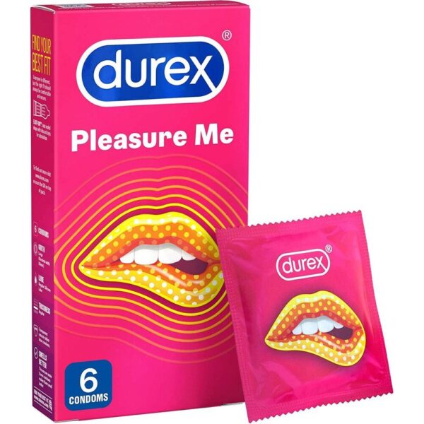Durex Pleasure Me Ribbed & Dotted Condoms - 6 Pack for Enhanced Sensation