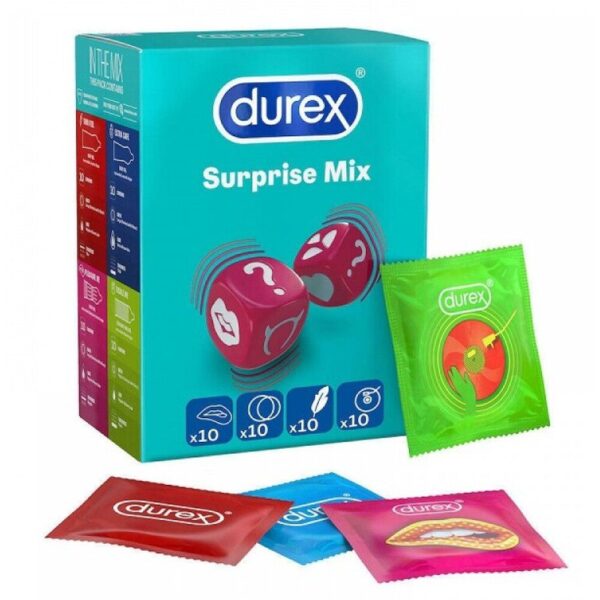 Durex Surprise Me Variety Condoms 40 Pack - Ultimate Pleasure & Protection