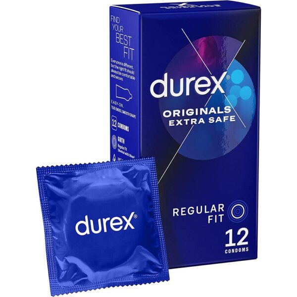 Durex Extra Safe Regular Fit Condoms - 12 Pack for Ultimate Protection
