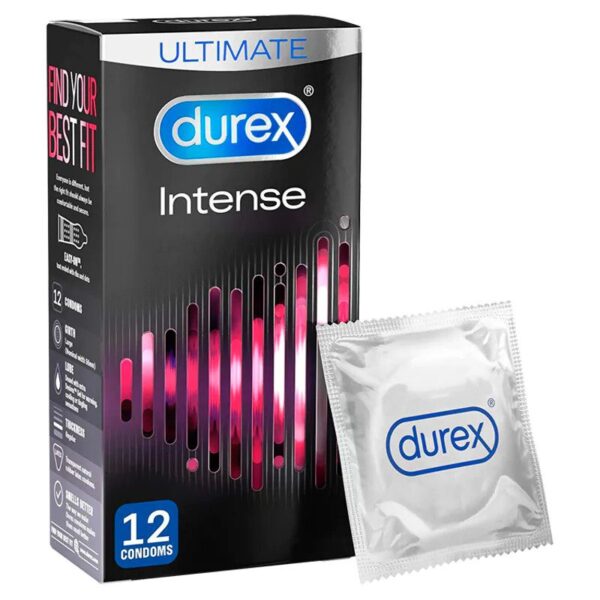 Durex Intense Ribbed and Dotted Condoms 12 Pack - Ultimate Pleasure and Sensation