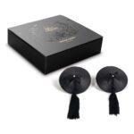 Bijoux Indiscrets Leather Burlesque Tassled Pasties for Daring Lingerie Lovers