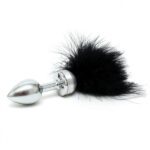 Small Butt Plug with Black Feathers - Perfect for Sensual Play and Exploration - Image 2