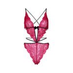 Leg Avenue Pink Scalloped Teddy and Panty Set - Elegant Lingerie for Alluring Nights - Image 5