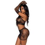 Leg Avenue Black Lace Tube Dress & Gloves Set - UK Size 6 to 12 - Image 4