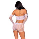 Leg Avenue White Lace Tube Dress & Gloves Set UK 6-12 - Elegant Party Wear - Image 3