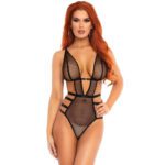 Leg Avenue Fishnet Strappy G-String Teddy - Sexy Lingerie for Bold Nights