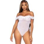 Leg Avenue Off the Shoulder Teddy for UK Sizes 6-12 - Elegant Lingerie