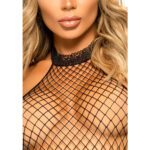 Leg Avenue Black Racer Neck Bodystocking for UK Sizes 6-12 - Sexy Lingerie - Image 4