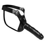 Master Series Infiltrator 10 Inch Hollow Strap-On Dildo - Black Pleasure Tool