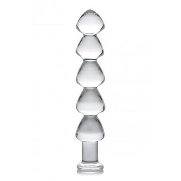 Master Series Glass Dildo - Anal Links for Ultimate Pleasure