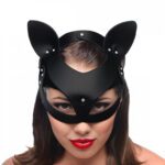 Master Series Bad Kitten Leather Cat Mask - Stylish & Seductive Costume Accessory - Image 2