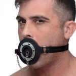 Master Series Pie Hole Silicone Feeding Gag - Ultimate BDSM Accessory for Sensory Play - Image 4