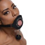 Master Series Pie Hole Silicone Feeding Gag - Ultimate BDSM Accessory for Sensory Play - Image 5