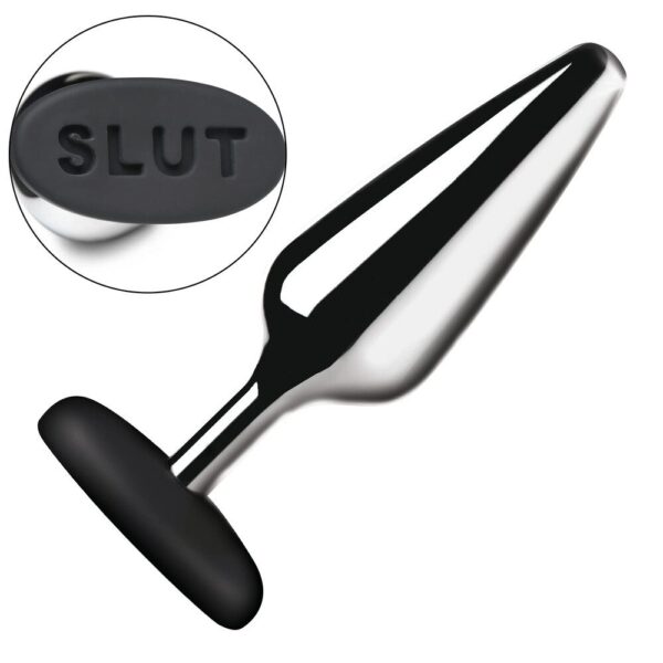 Master Series Butt Slut Metal & Silicone Butt Plug - Ultimate Pleasure Toy