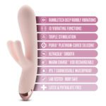 Blush Elora Pink Triple Stimulation Vibe - Ultimate Pleasure Toy for Enhanced Sensation - Image 3