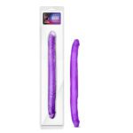 Explore Pleasure with B Yours 16 Inch Purple Double Dildo - Perfect for Couples - Image 3