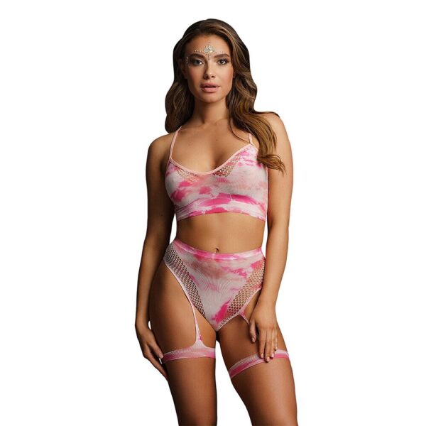 Le Desir Bliss Tie Dye 2 Piece Set with Garters - UK Sizes 6 to 14