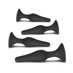 Set of 4 Black Silicone Butt Plugs - Comfortable & Flexible Anal Toys - Image 2