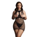 Le Desir Duo Net Open Cup Mini Dress UK 14-20 - Stylish Lingerie for Curvy Confidence