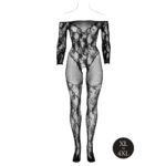 Le Desir Off Shoulder Long Sleeve Bodystocking - Elegant Lingerie for Seductive Nights - Image 3