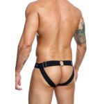 Male Basics Dungeon Peekaboo Jockstrap - Black, One Size - Stylish Men's Underwear - Image 2