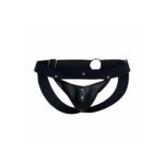 Male Basics Dungeon Peekaboo Jockstrap - Black, One Size - Stylish Men's Underwear - Image 3