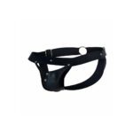 Male Basics Dungeon Peekaboo Jockstrap - Black, One Size - Stylish Men's Underwear - Image 4