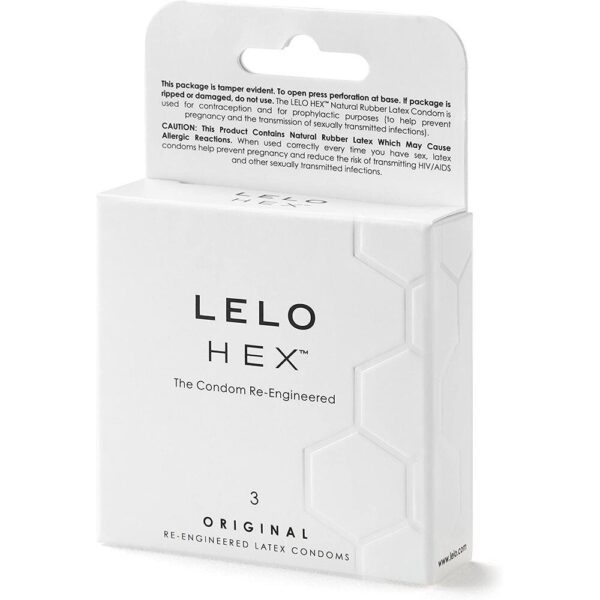 Lelo Hex Original Condoms 3 Pack - Ultra-Thin, Strong, and Safe Protection