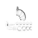 Man Cage 02: 3.5 Inch Clear Male Chastity Cage for Ultimate Control - Image 3