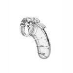 Man Cage 03: 4.5 Inch Clear Male Chastity Cage for Ultimate Control