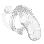 Man Cage 10: 3.5 Inch Clear Male Chastity Cage with Anal Plug for Ultimate Control - Image 2