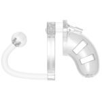 Man Cage 10: 3.5 Inch Clear Male Chastity Cage with Anal Plug for Ultimate Control - Image 3