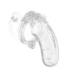 Man Cage 11: 4.5 Inch Clear Male Chastity Cage with Anal Plug for Ultimate Control