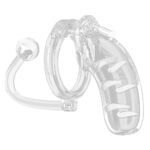 Man Cage 11: 4.5 Inch Clear Male Chastity Cage with Anal Plug for Ultimate Control - Image 2