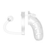 Man Cage 11: 4.5 Inch Clear Male Chastity Cage with Anal Plug for Ultimate Control - Image 3