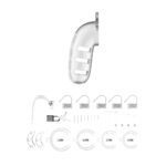 Man Cage 12: 5.5 Inch Clear Male Chastity Cage with Anal Plug for Ultimate Control - Image 4