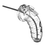 Man Cage 16: 4.5 Inch Clear Male Chastity Cage with Urethral Sound for Ultimate Control - Image 2