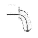 Man Cage 16: 4.5 Inch Clear Male Chastity Cage with Urethral Sound for Ultimate Control - Image 3
