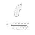 Man Cage 16: 4.5 Inch Clear Male Chastity Cage with Urethral Sound for Ultimate Control - Image 4