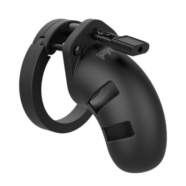 Man Cage 20: 3.5 Inch Black Silicone Male Chastity Cage for Ultimate Control