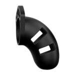 Man Cage 20: 3.5 Inch Black Silicone Male Chastity Cage for Ultimate Control - Image 2