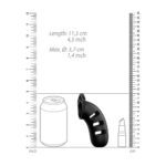 Man Cage 21: 4.5 Inch Black Silicone Male Chastity Cage for Ultimate Control - Image 3