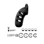 Man Cage 21: 4.5 Inch Black Silicone Male Chastity Cage for Ultimate Control - Image 4